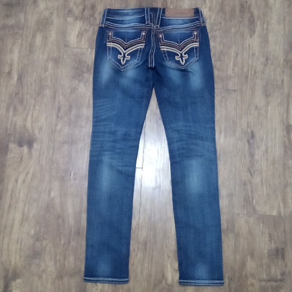 Rock Revival NWOT Women's Jeans 26 Donna Skinny Embellished Embroidered - Picture 5 of 8
